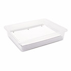 Plastic Storage Tray  Letter-size Paper Sorter  Clear  5-pack