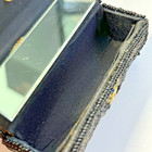 Vintage Beaded Lipstick Case Holder With Mirror And Snap Closure