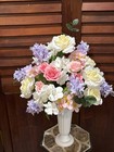 Artificial Cemetery Flowers  Grave Memorial Flowers   Vase  Spring Mother   s Day