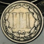 1876 Three Cent Nickel Piece 3c Ungraded Centennial Us Type Coin Cc30421