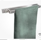 Lot Of 2 Bathroom Wall Towel Bar With Hook 17 Inch Brushed Steel Saffron   Sage
