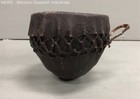 Antique African Hand Drum Vintage Tribal Leather Hide Percussion Instrument