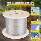 T316 1x19 Stainless Steel Cable Wire Rope 5 32  500ft Strand Cable Railing