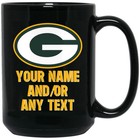 Custom Personalized Green Bay Packers Logo Black 15 Oz Ceramic Coffee Mug Cup