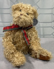 Princess Soft Toys Tan Jointed Teddy Bear With Bow 14  Plush Stuffed Toy  1999 