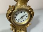 Antique Gilt Bronze Art Nouveau Desk Clock Ca 1900 Ornate Works
