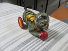 Vintage 1930 s Marx Tin Litho Wind Up   cat With Ball  Toy-antique