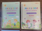 4 Pc Magic Groove Practice Copybook Reusable Grooved Writing Practice Kids Books