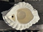 Vintage Atlantic Mold Conch Shell Ceramic Planter With Insert Cream Retro