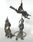 Hallmark Lot Of 3 Harry Potter Pewter Xmas Ornament Figures Dumbledore Ron Harry