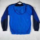 Adidas Kids Youth Blue Colorblock Windbreaker Jacket Full Zip Hooded L 14 16