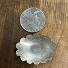 Diestruck Sterling Silver Scalloped Etched Concho 4 95 Grams
