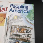 National Geographic Map Lot Native American Peopling Americas History Maps
