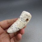 China old Jade  Hongshan Culture chicken Bone White rare  Cicada  Pendant  A392