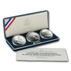  1  1994 Us Veterans Commemorative Silver Dollars Proof 3 Coin Set W  Box   Coa