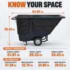850lbs Capacity Commercial Tilt Dump Truck 1 2 Cu yd Tilt Truck Utility Trash