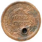 1853 Large Cent  High Grade Details holed  Nice Type Coin 