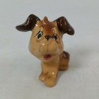 Vintage Ceramic Sitting Dog Figurine Terrier Brown Japan