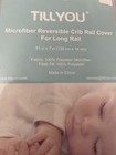 Tillyou Microfiber Reversible Crib Cover For Long Rail Grey White 51 x 7 