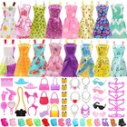 36 Pcs Barbie Clothes Doll Fashion Wear Clothing Outfits Dress Up Gown Shoes Lot