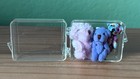 Lot Of 3 Miniature Jointed Teddy Bears 1 25 -1 5  Vintage Plastic Case
