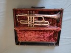 Rare Vintage Frank Holton Trumpet 0-1 2 From Chicago 1915 Serial 33083 With Case