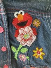 Sesame Street Elmo Vintage Girls 12m Denim Embroidered Dress Y2k