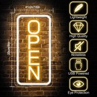 Led Open Sign For Business  Vertical 16  X 9  Neon Open Sign  Super Bright Windo