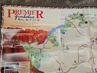 Vtg Illustrated Tourist Travel Map Premier Discover Zimbabwe Advertising Ads 90s