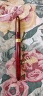 Sheaffer Crest Red Marble  Laque Metal Cap barrel 18k Gold Fine Nib Fountain Pen
