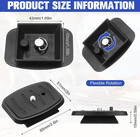 2 Pack 41mm And 43mm Tripod Quick Release Plate Camera Mounting Adapter 2 Sizes