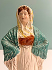 Rare Antique Staffordshire Figurine        irish Colleen        19th Century English Pot