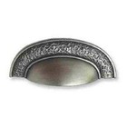 50 Antique Pewter  Cup Pulls Cabinet Hardware Hammered