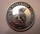 1997 Australian Kookaburra 1 Oz  999 Silver Coin Queen Elizabeth Ii Proof Date