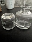 Vintage T c w Co Usa Glass Balsam Bottle With Cap   Glass Applicator Rod Antique
