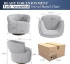 Swivel Barrel Chair Set Of 2  Oversized Accent Chair For Living Room   lounge Sofa