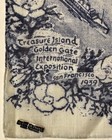 Vintage 1939 Golden Gate International Exposition Souvenir Handkerchief Art Deco