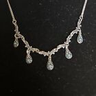 Sterling Silver Necklace With Turquoise  16 Inches 