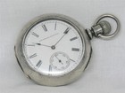 Very Rare 18s Keystone Pocket Watch W  Fahy s Coin Silver 5-piece Case 