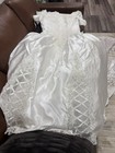White Lace Ball Gown Wedding Dress  Short Sleeve  Full-length Bridal Gown