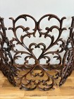 Vintage Large Cast Iron Fireplace Screen Ornate Scrollwork