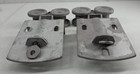 Vintage Pair Old Barn Door Rollers Wheels Trolley Hardware Cast Iron