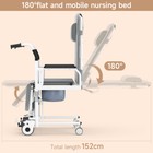 Patient Hydraulic Transferred Lift Wheelchair Reclining Transfer Bed With Potty