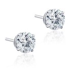 F vs  25 - 1 50 Ctw Lab Grown Diamond Studs Earrings 14k White Gold Earrings