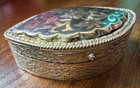 Vintage Sterling Silver 925 Floral Trinket Box Pillbox - 32 53 Grams