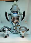 Vintage Farberware Art Deco Chrome Electric Coffee Percolator Pot Set no Cord