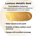Jacquard Lumiere 2 25oz Fabric Paint Metallic Gold - Fabric  Leather  Wood
