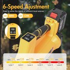 Cordless Leaf Blower 650cfm 280mph Electric Blower W  6 0ah Battery   Charger