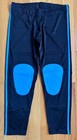 Men   s Pro Wrestling Tights Black W  Blue Knee   Side Design Sz Xl 40   42 Spandex