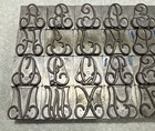Vintage Large Font Metal Letterpress Type A-z Set